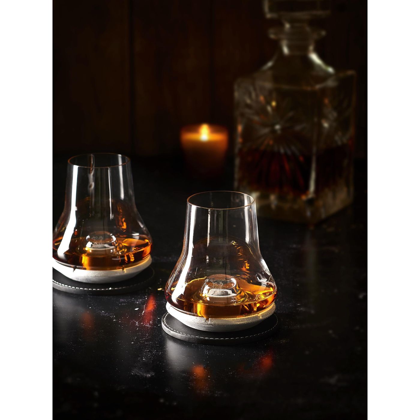 Coffret 2 verres atmosphère WHISKY basalte